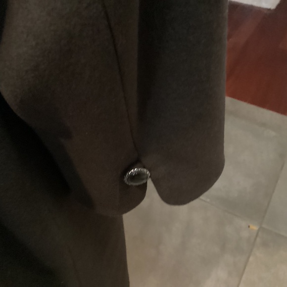 Herman Kay women’s long BROWN. 75% wool coat with details size 18/20 - Picture 2 of 9